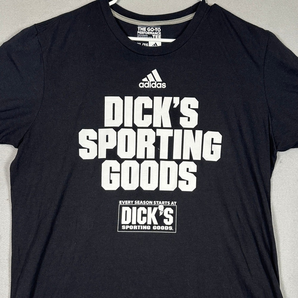 Adidas T-Shirt Mens XL Go-To Performance Tee Black Dicks Sporting Goods Crewneck